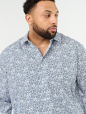 Camicia a maniche lunghe a fantasia