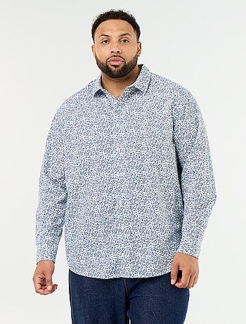 Camicia a maniche lunghe a fantasia
