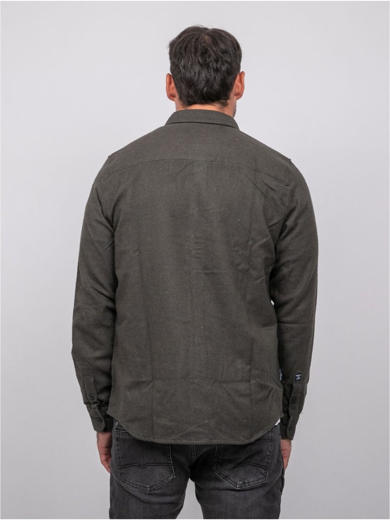 Camicia a maniche lunghe in cotone tiwatch Cachi - Kiabi