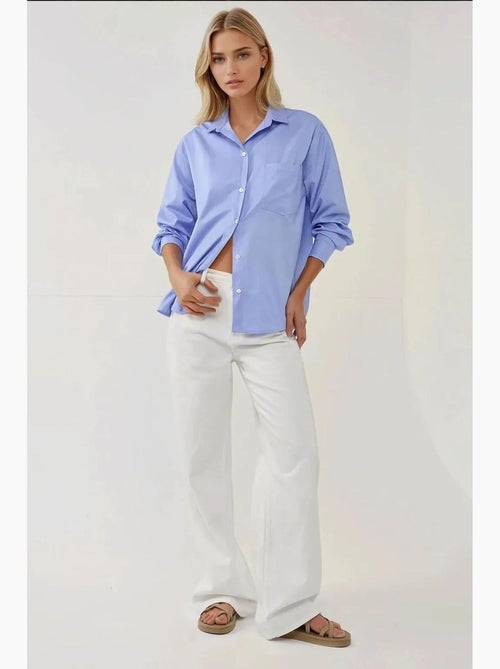 Camicia a maniche lunghe in lino con vestibilità regolare e testurizzata hiccup - Kiabi Camicia a maniche lunghe in lino con vestibilità regolare e testurizzata hiccup - Kiabi