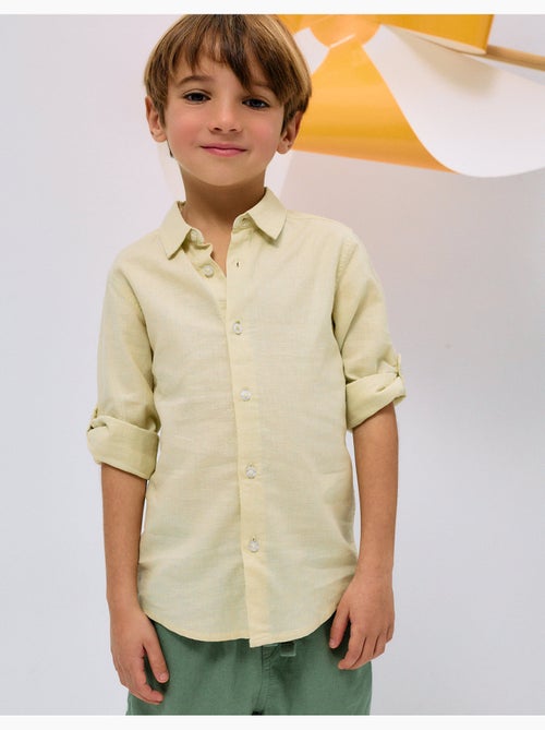 Camicia a maniche lunghe in lino e cotone - Kiabi