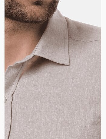 Camicia in cotone e lino