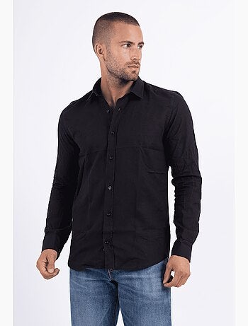 Camicia in cotone e lino
