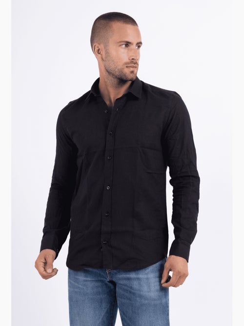 camicia a maniche lunghe in lino - Kiabi