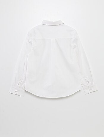 Camicia a maniche lunghe in popeline - collezione facile da indossare