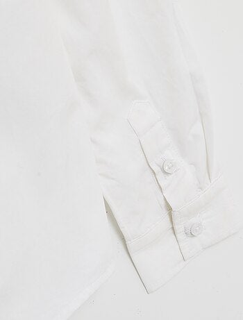 Camicia a maniche lunghe in popeline - collezione facile da indossare