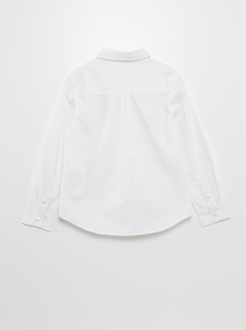 Camicia a maniche lunghe in popeline - collezione facile da indossare - Kiabi