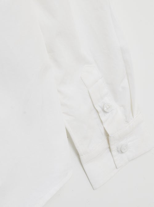 Camicia a maniche lunghe in popeline - collezione facile da indossare - Kiabi