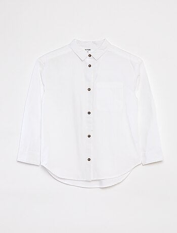 Camicia a maniche lunghe in popeline