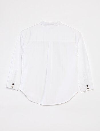 Camicia a maniche lunghe in popeline