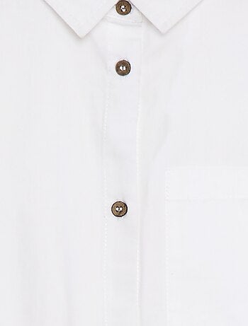 Camicia a maniche lunghe in popeline