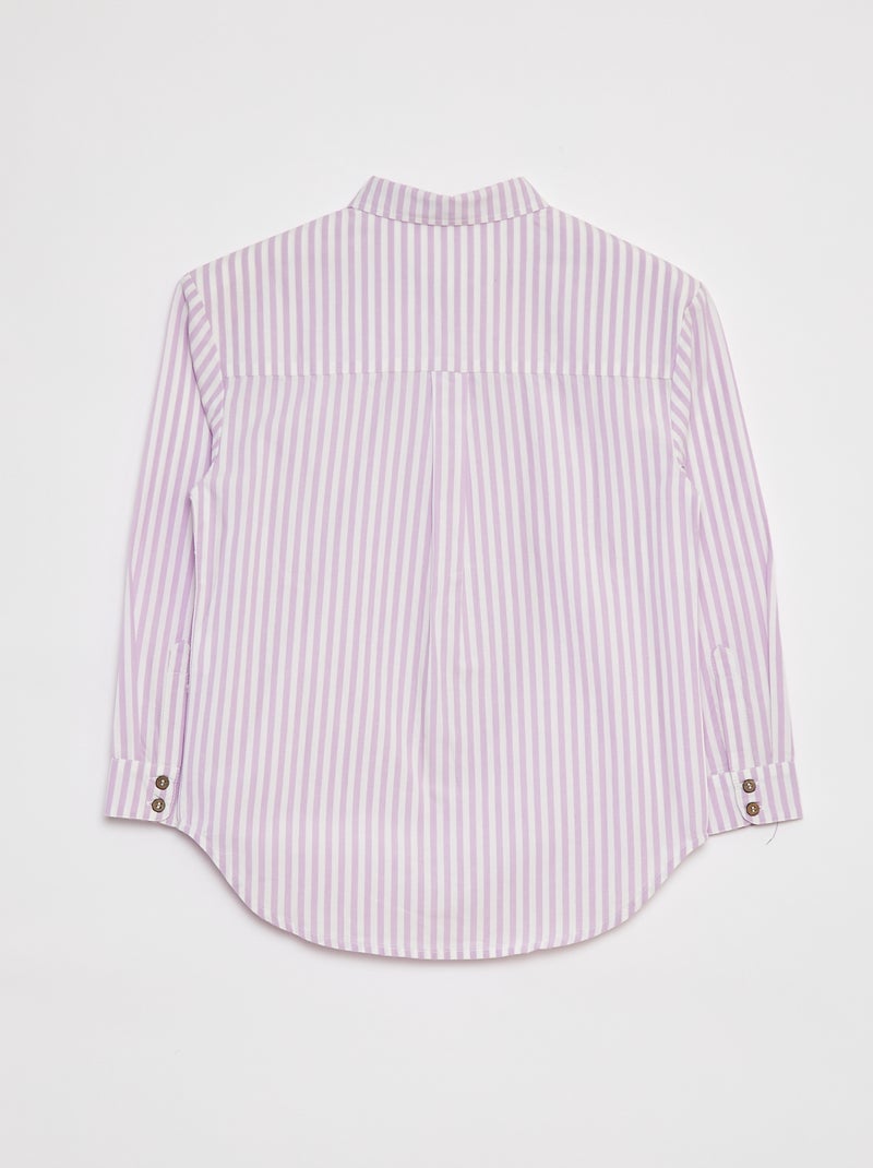 Camicia a maniche lunghe in popeline BIANCO - Kiabi