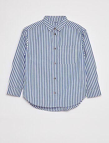 Camicia a maniche lunghe in popeline
