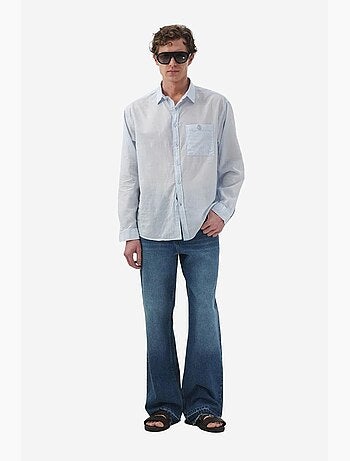 Camicia a maniche lunghe in popeline di cotone da uomo giesto