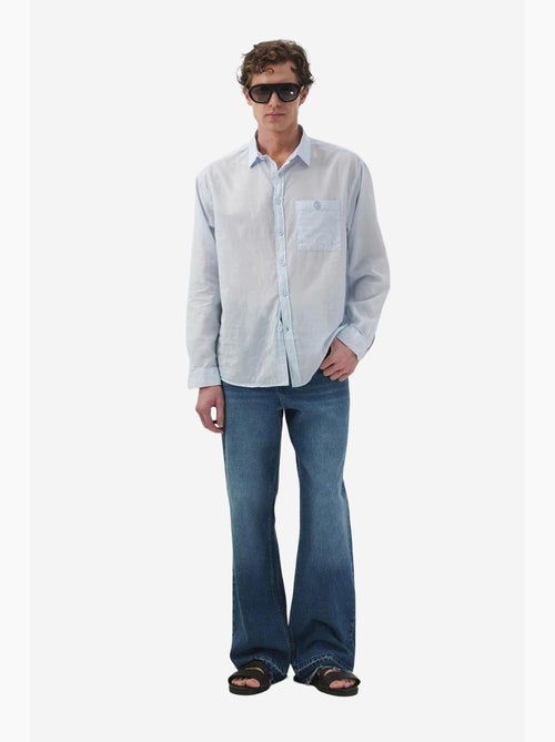 Camicia a maniche lunghe in popeline di cotone da uomo giesto - Kiabi Camicia a maniche lunghe in popeline di cotone da uomo giesto - Kiabi