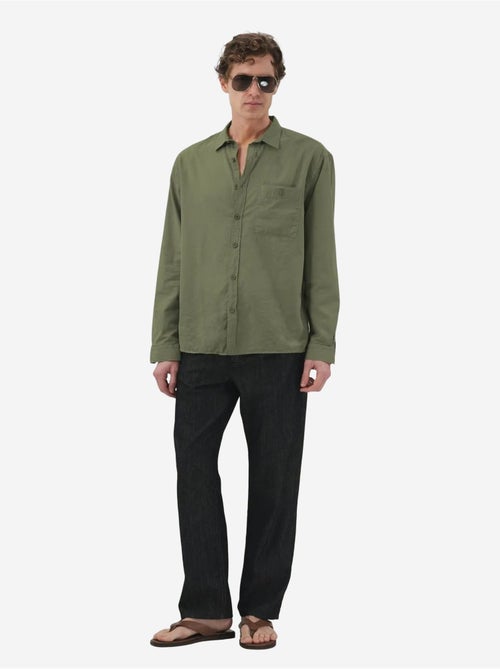 Camicia a maniche lunghe in popeline di cotone da uomo giesto - Kiabi Camicia a maniche lunghe in popeline di cotone da uomo giesto - Kiabi