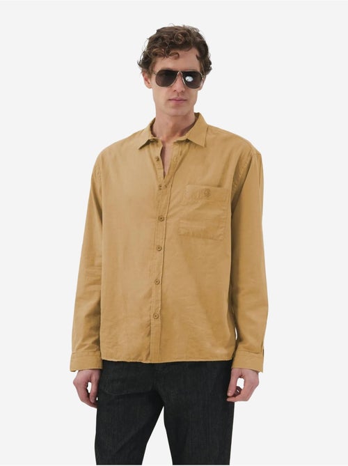 Camicia a maniche lunghe in popeline di cotone giesto - Kiabi Camicia a maniche lunghe in popeline di cotone giesto - Kiabi