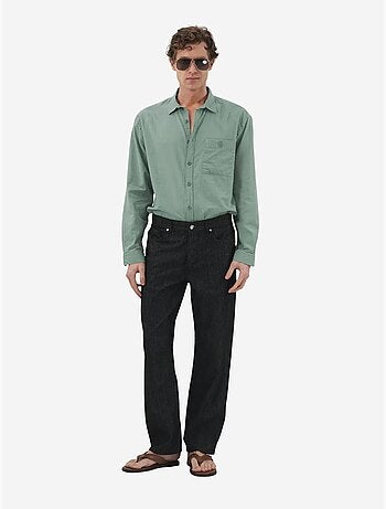 Camicia a maniche lunghe in popeline di cotone giesto
