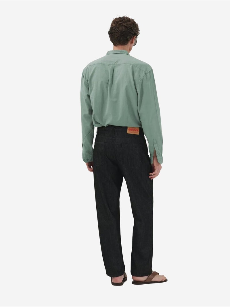 Camicia a maniche lunghe in popeline di cotone giesto Verde pastello - Kiabi