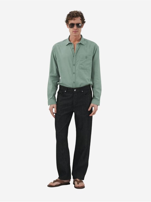 Camicia a maniche lunghe in popeline di cotone giesto - Kiabi Camicia a maniche lunghe in popeline di cotone giesto - Kiabi