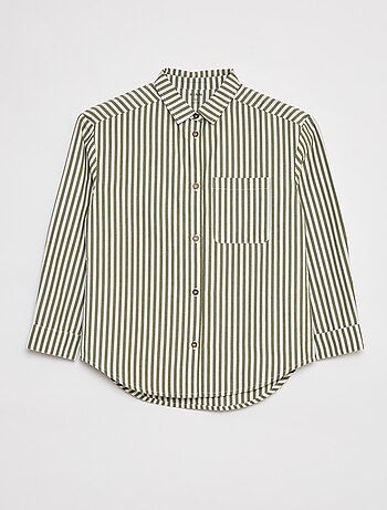 Camicia a maniche lunghe in popeline