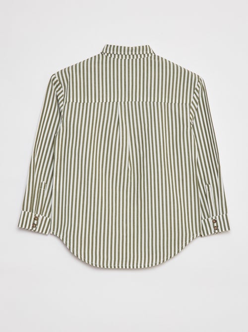 Camicia a maniche lunghe in popeline - Kiabi