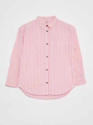 Camicia a maniche lunghe in popeline