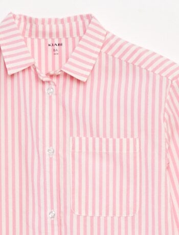 Camicia a maniche lunghe in popeline