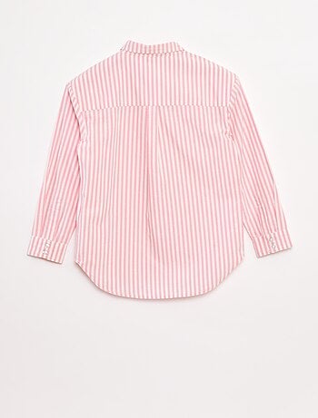 Camicia a maniche lunghe in popeline