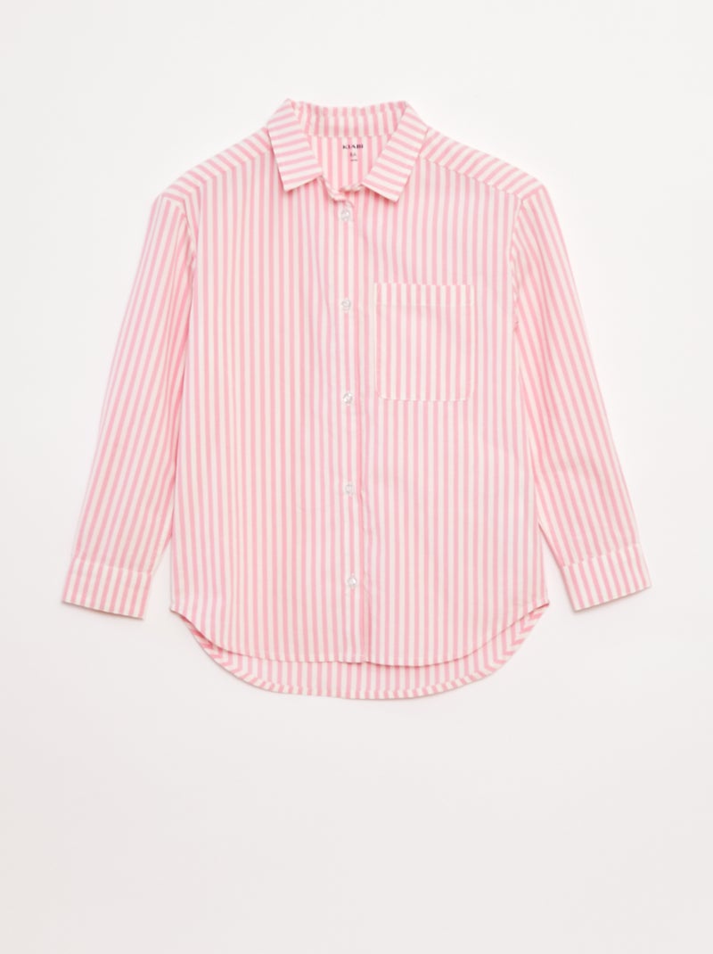 Camicia a maniche lunghe in popeline ROSA - Kiabi