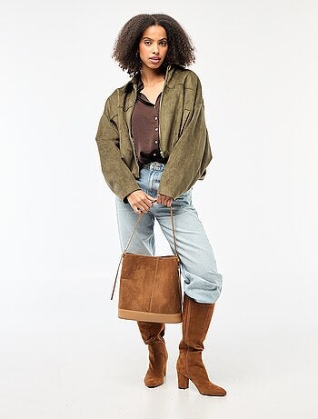 Camicia a maniche lunghe in raso tinta unita