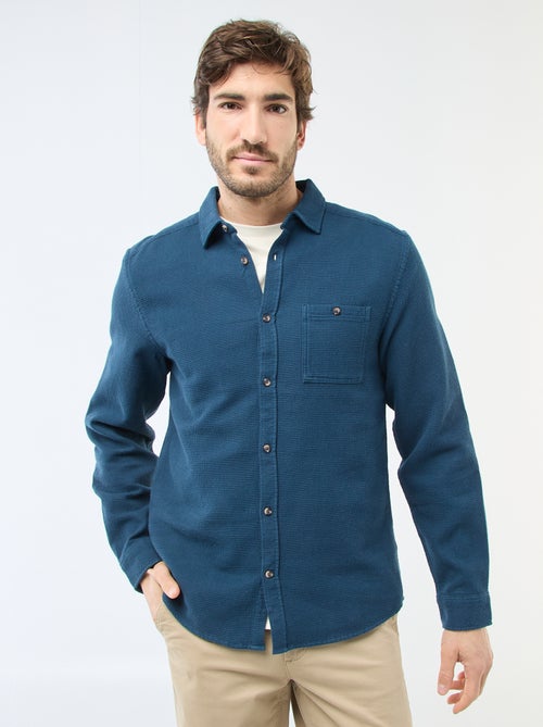 Camicia a maniche lunghe in tessuto goffrato - Kiabi