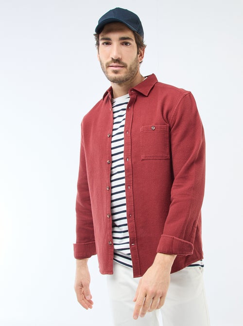 Camicia a maniche lunghe in tessuto goffrato - Kiabi