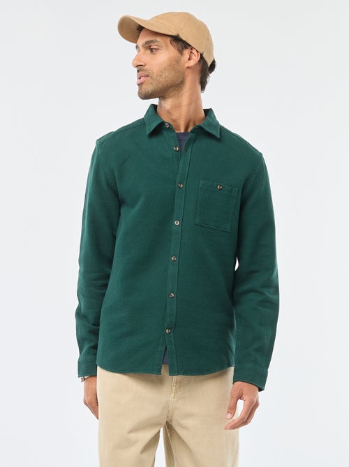 Camicia a maniche lunghe in tessuto goffrato - Kiabi