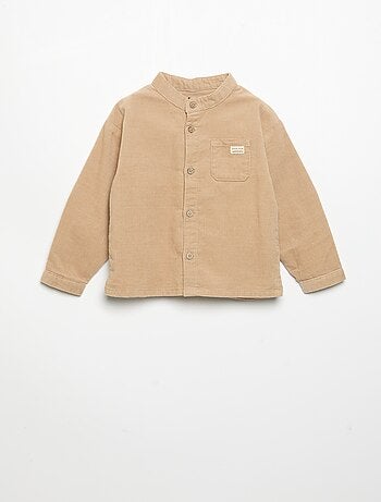 Camicia a maniche lunghe in velluto a coste