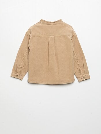 Camicia a maniche lunghe in velluto a coste