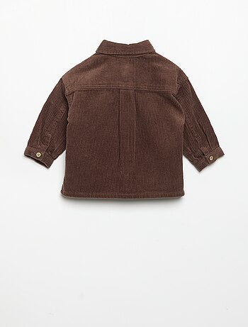 Camicia a maniche lunghe in velluto a coste