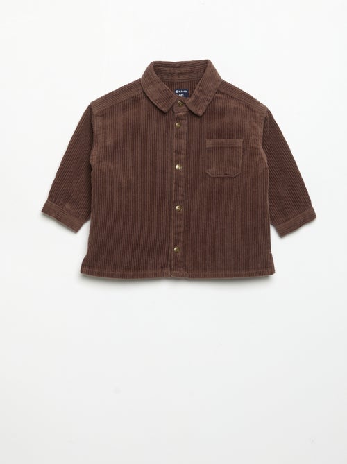 Camicia a maniche lunghe in velluto a coste - Kiabi