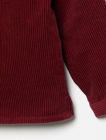 Camicia a maniche lunghe in velluto a coste