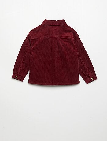 Camicia a maniche lunghe in velluto a coste
