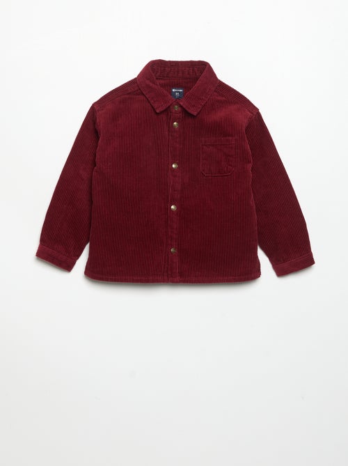 Camicia a maniche lunghe in velluto a coste - Kiabi