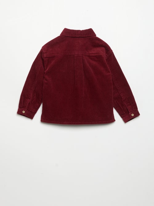 Camicia a maniche lunghe in velluto a coste - Kiabi