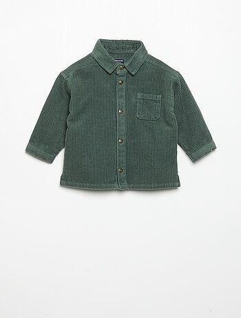 Camicia a maniche lunghe in velluto a coste