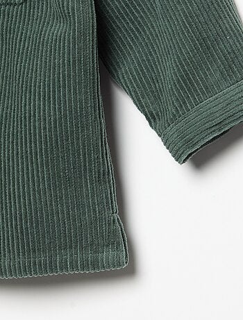 Camicia a maniche lunghe in velluto a coste