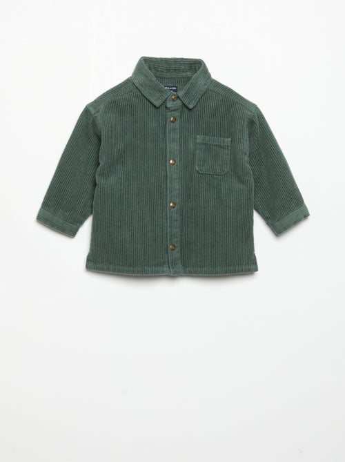 Camicia a maniche lunghe in velluto a coste - Kiabi