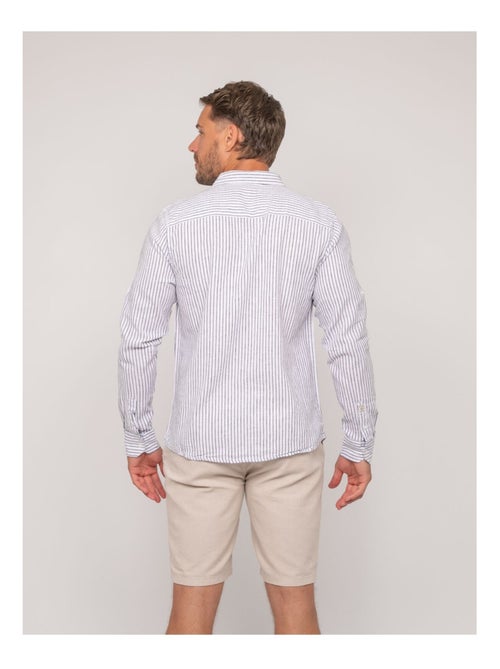 Camicia a maniche lunghe lino a righe DUPLAYA - Kiabi