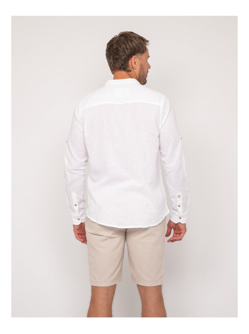 Camicia a maniche lunghe lino DUCHERO Bianco - Kiabi