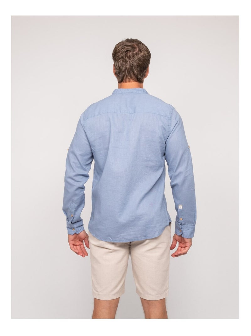 Camicia a maniche lunghe lino DUCHERO Blu - Kiabi