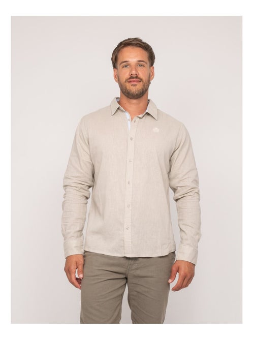 Camicia a maniche lunghe lino DUMOLAK - Kiabi