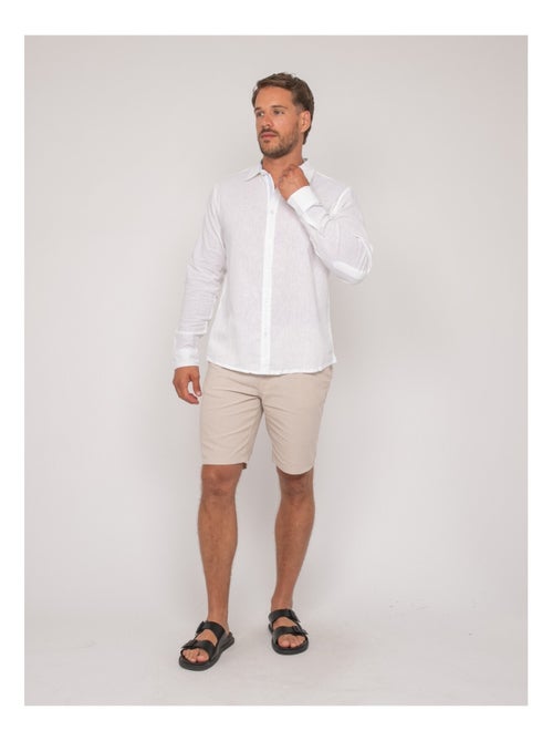 Camicia a maniche lunghe lino DUMOLAK - Kiabi